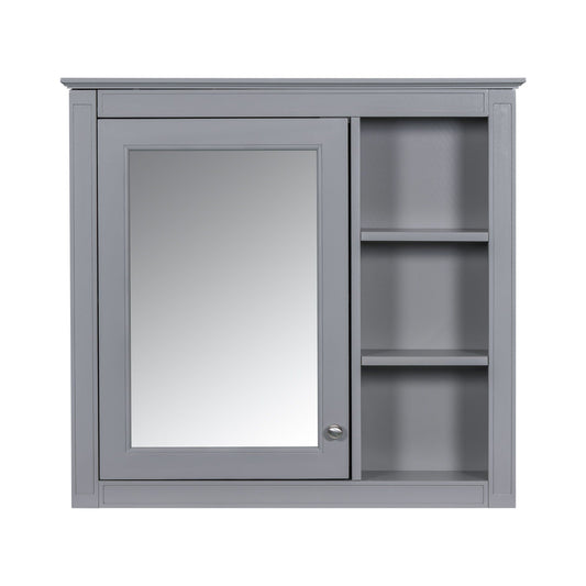 Wall Mounted Medicine Cabinet With Mirror and 3 Open Shelves