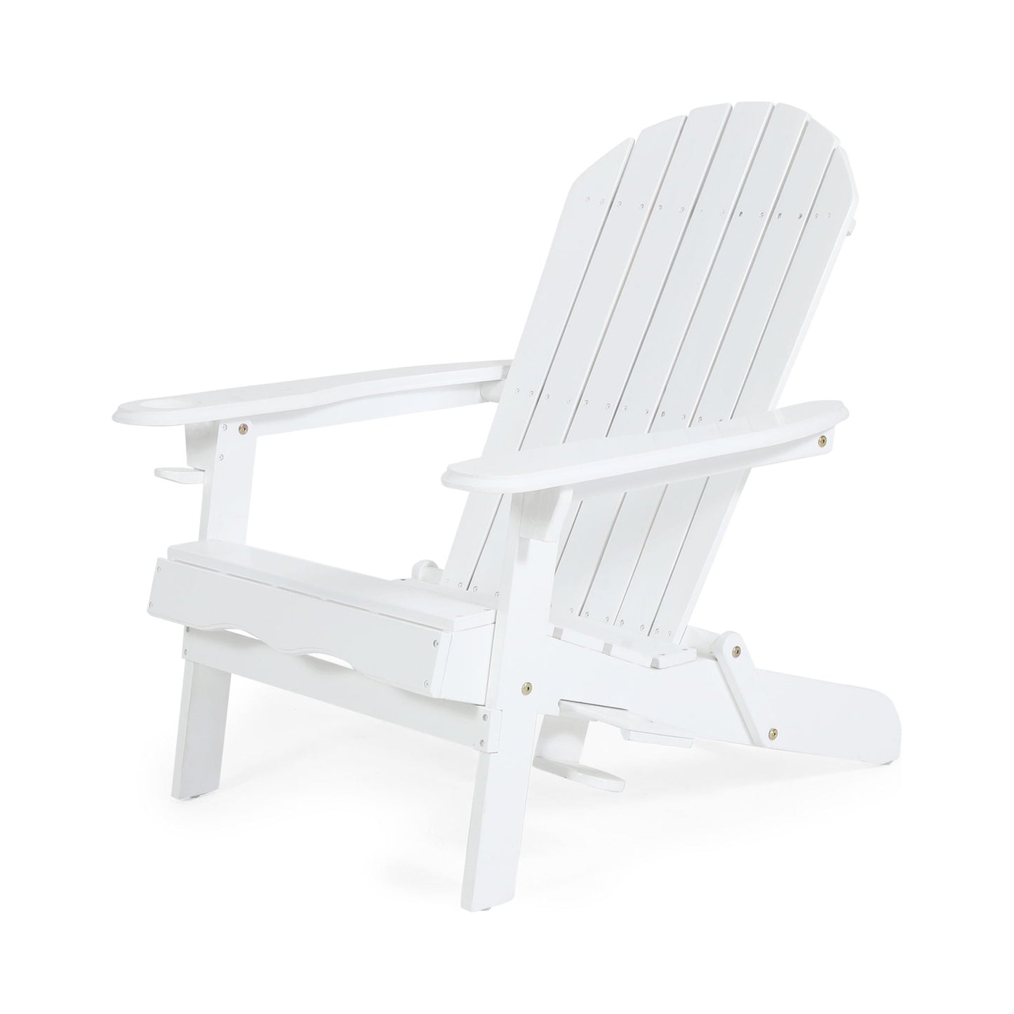 Zenithia Outdoor Foldable Adirondack Chair with 2 Cup Holders
