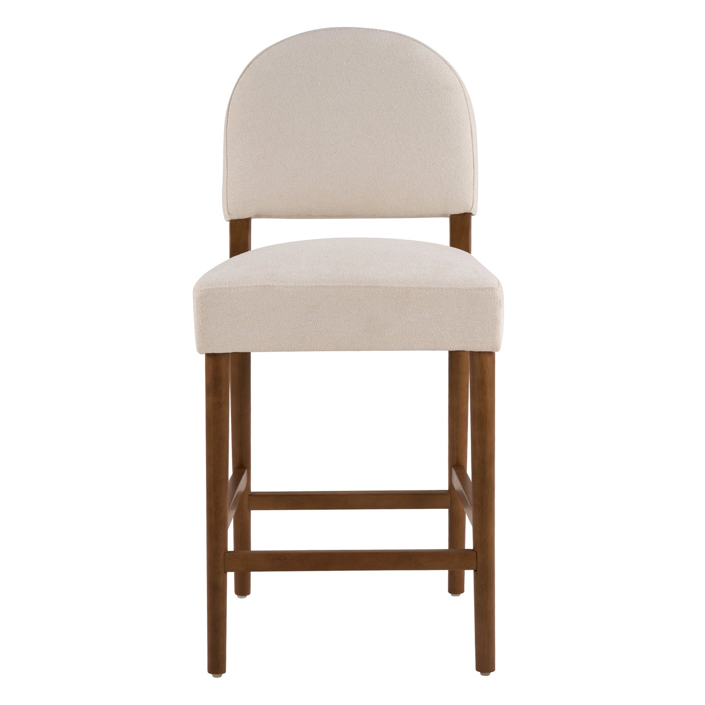 26'' Seat Height Fabric & Rubberwood Bar Stool