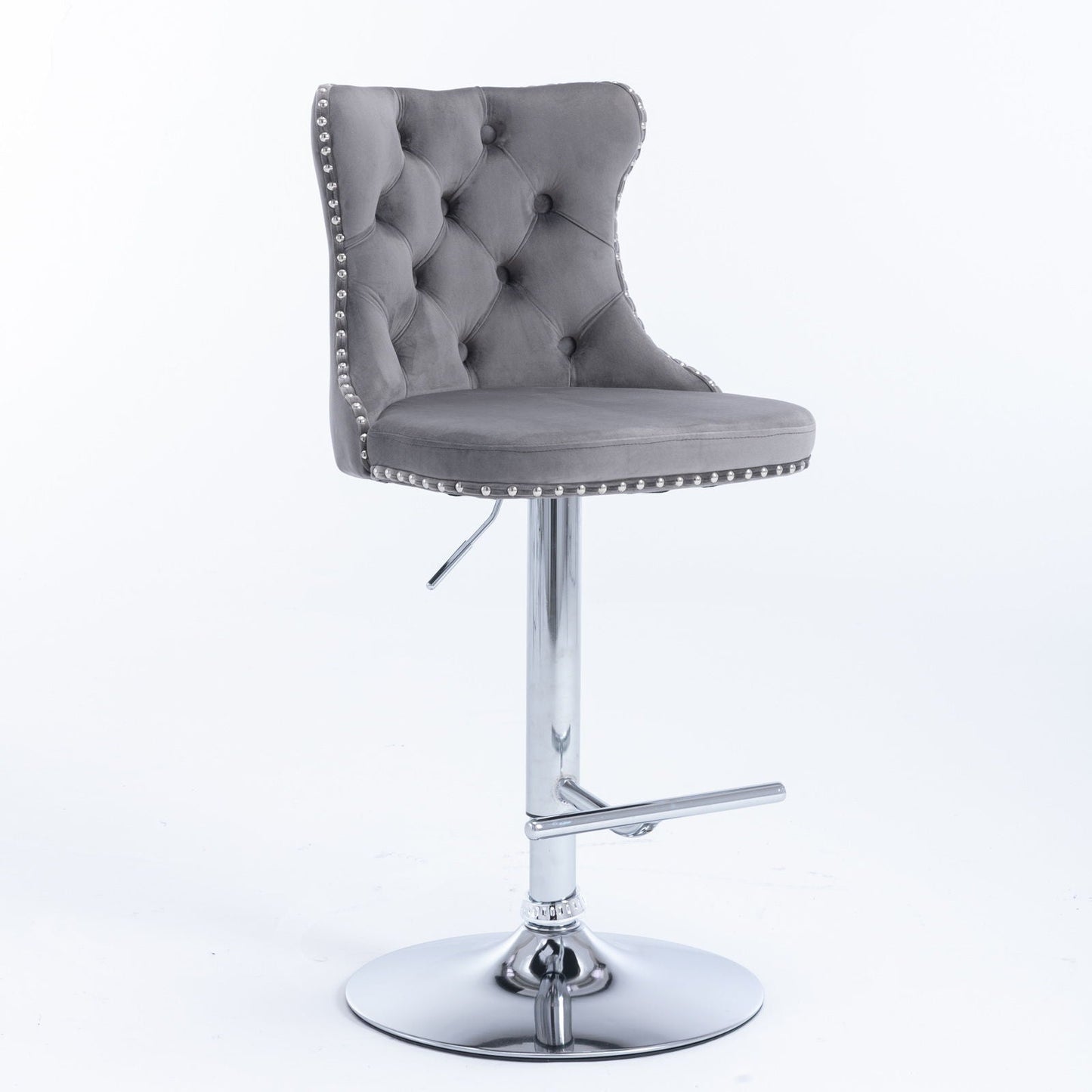 Swivel Adjustable Height Barstools Set of 2