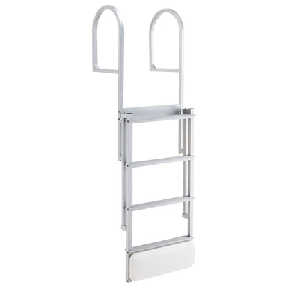 Retractable Dock Ladder, 4 Steps, Aluminum Alloy Swim Ladder