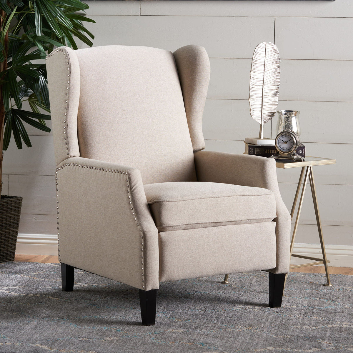 Westeros Wing Back Fabric Upholstered Recliner