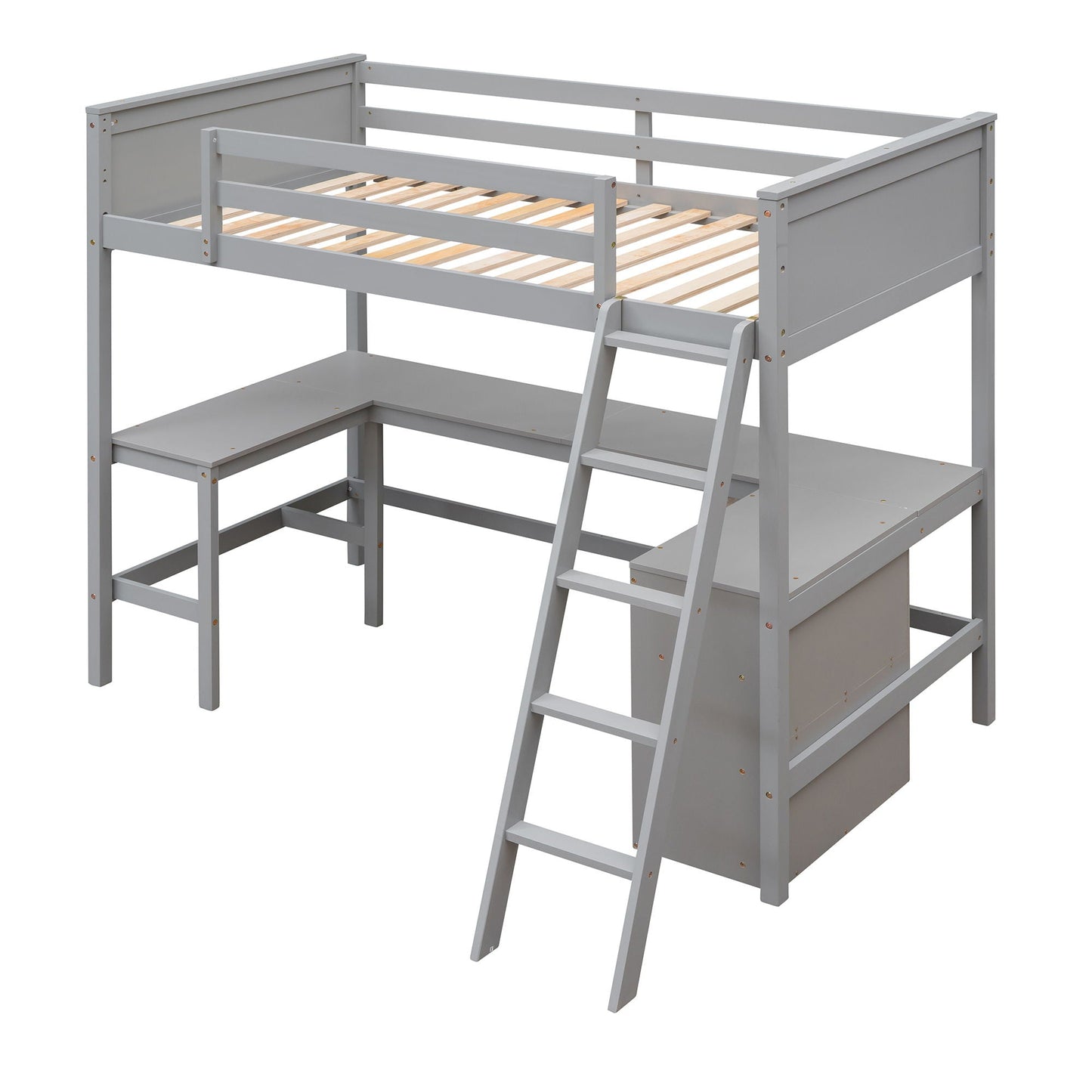 Loft Bed With Shelves With Desk