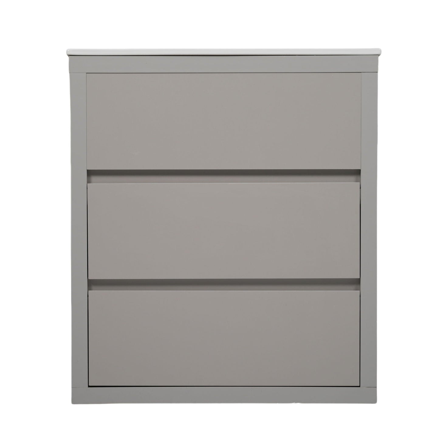 Freestanding Bathroom Vanity with Ceramic Sink and 2 Full Extension Drawers