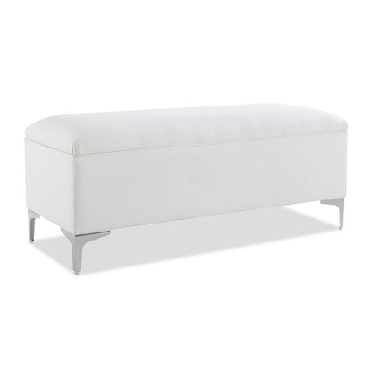 Madelyn - Modern Storage Bench - Bright White Dye