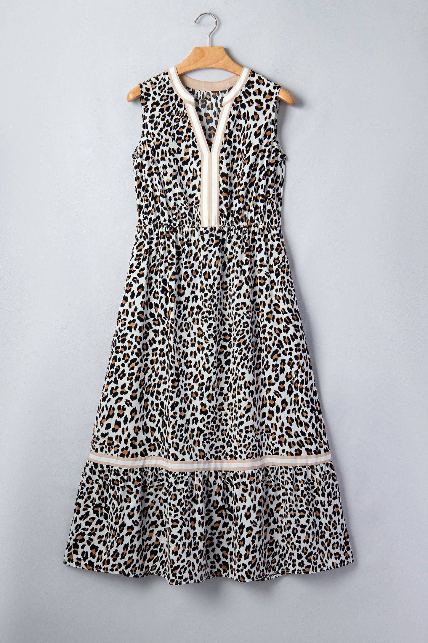 Ayla Trim Sleeveless Midi Dress