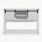 Farmhouse Entryway Table With Sliding Barn Door