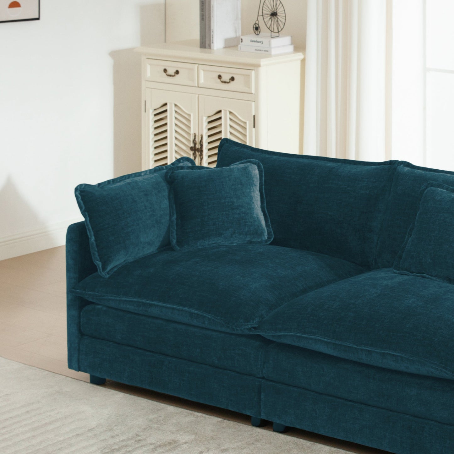 Chenille Sofa Set of 2: 2 & 3 Seater Couch