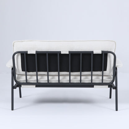 Modern Metal Frame Sofa With Sponge Filling For Compact Spaces And Versatile Use
