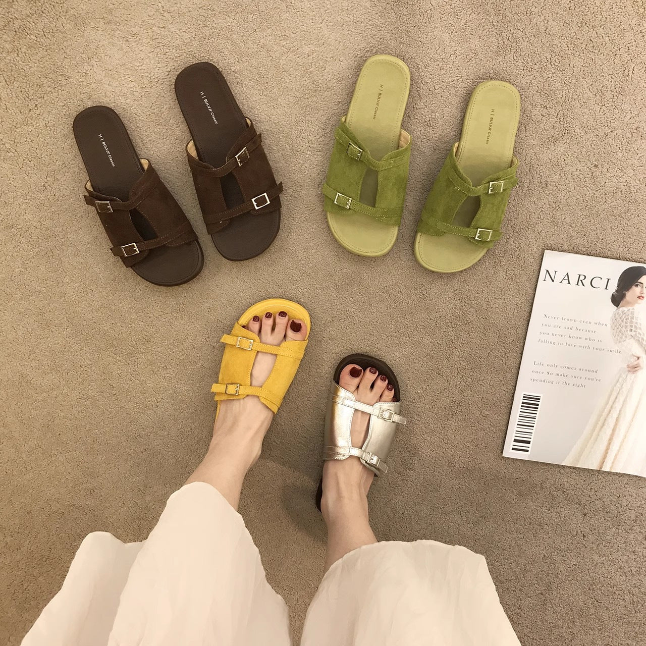 Summer Outdoor New-style Retro Flat-heeled Sandals