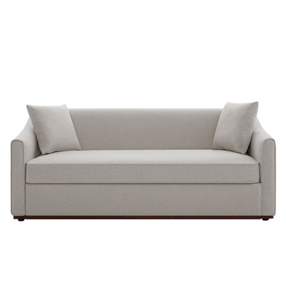 3 Seater Sofa With Wrap Around Armrests And Throw Pillows
