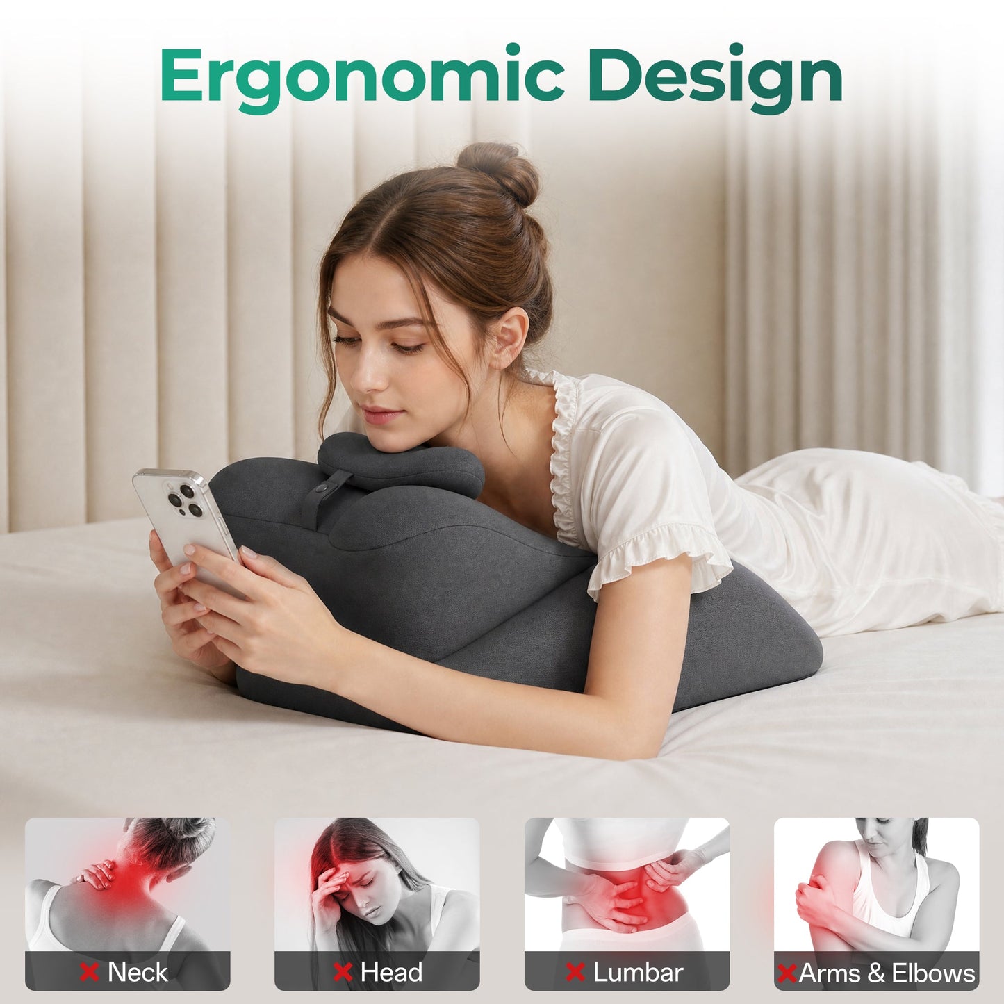 Memory Foam Ergonomic Wedge Pillow