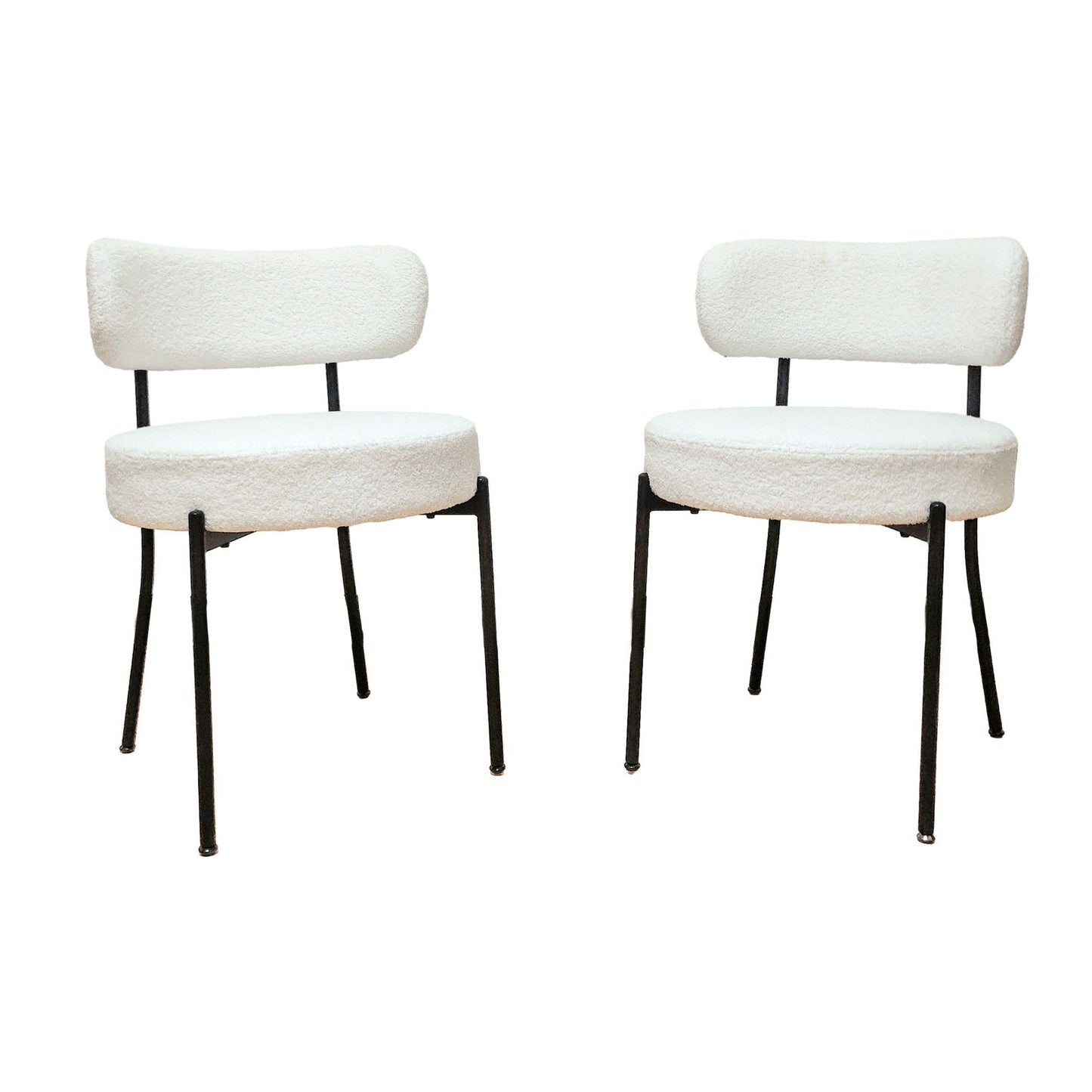 Extendable Dining Table Set With Curved Backrest Upholstered Chairs