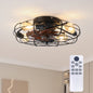 19.7" Industrial Caged Ceiling Fan with Light