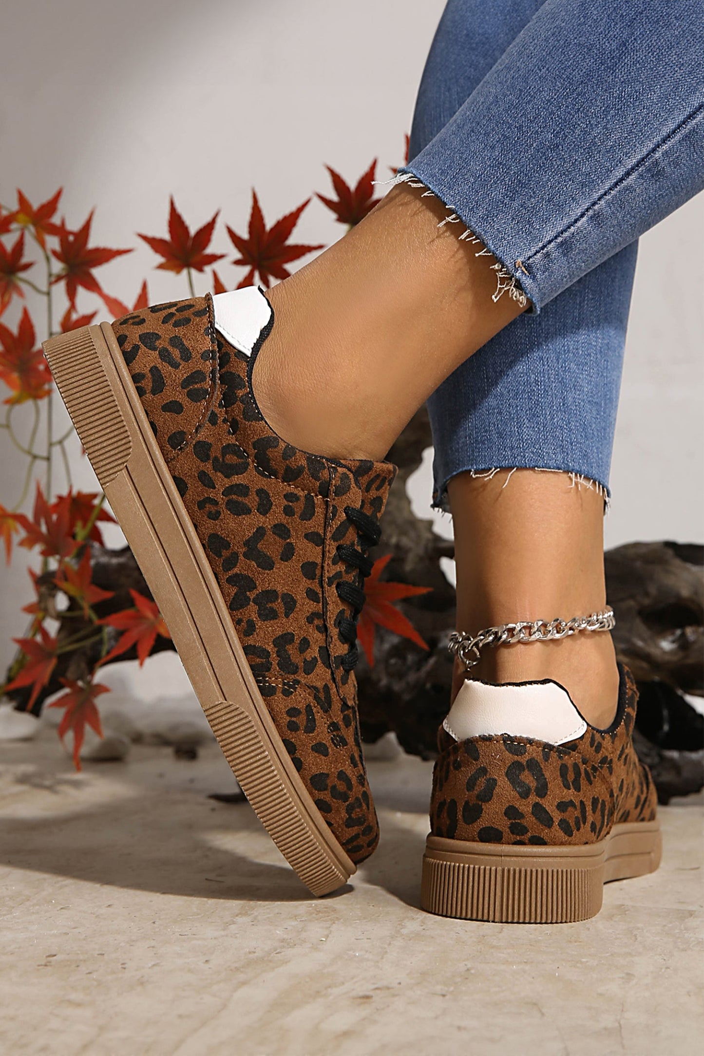 Emiliana Tab Patchwork Laceup Shoes