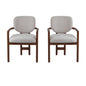 Upholstered Arm Dining Chairs (Set of 2)