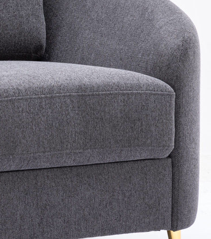 Yuina Linen Chair - Gray