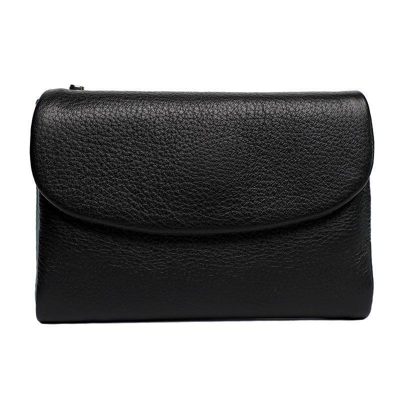 Genuine Leather Womens Short Wallet Card Holder With Multiple Card Slots