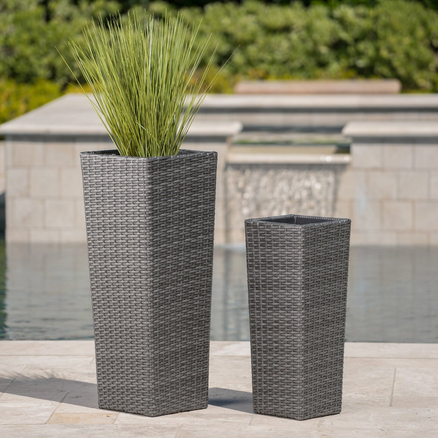 Rattan Flower Pot Set