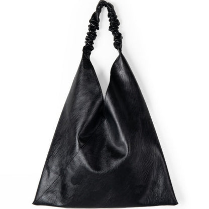 Slouch purse, pu leather shoulder bag, armpit bag commuter, casual large capacity tote bag