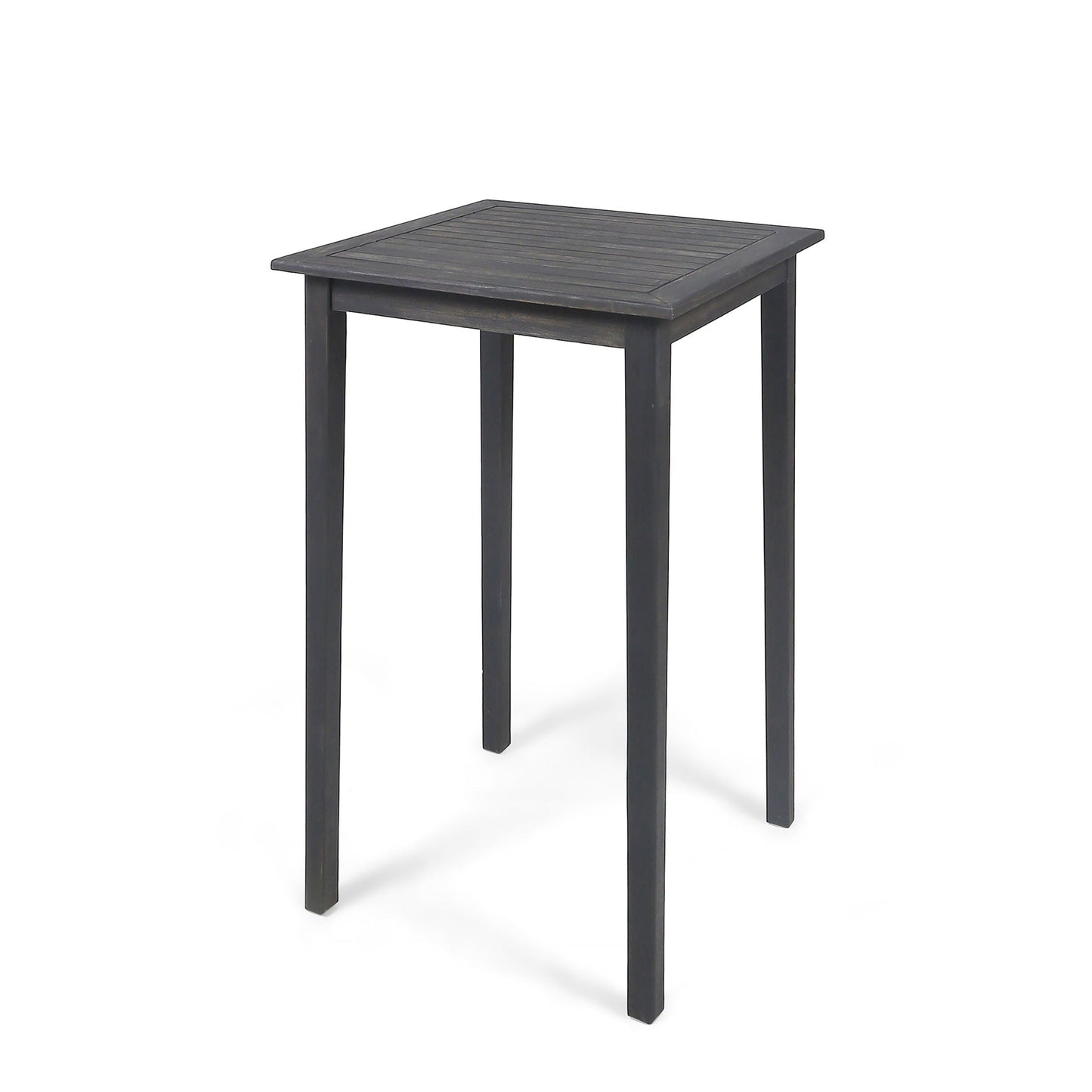 Outdoor Minimalist Acacia Wood Square Bar Table
