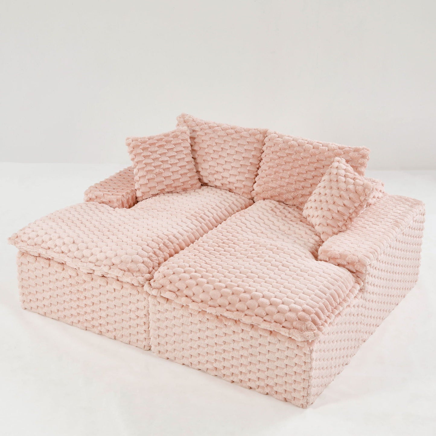 Double Chaise Lounge With Full Compressed Sponge