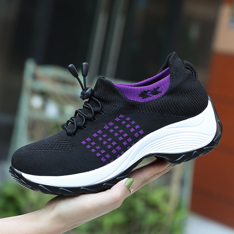 Breathable Shoes Trendy And Fashionable Lightweight Socks Womens Athletic Shoes
