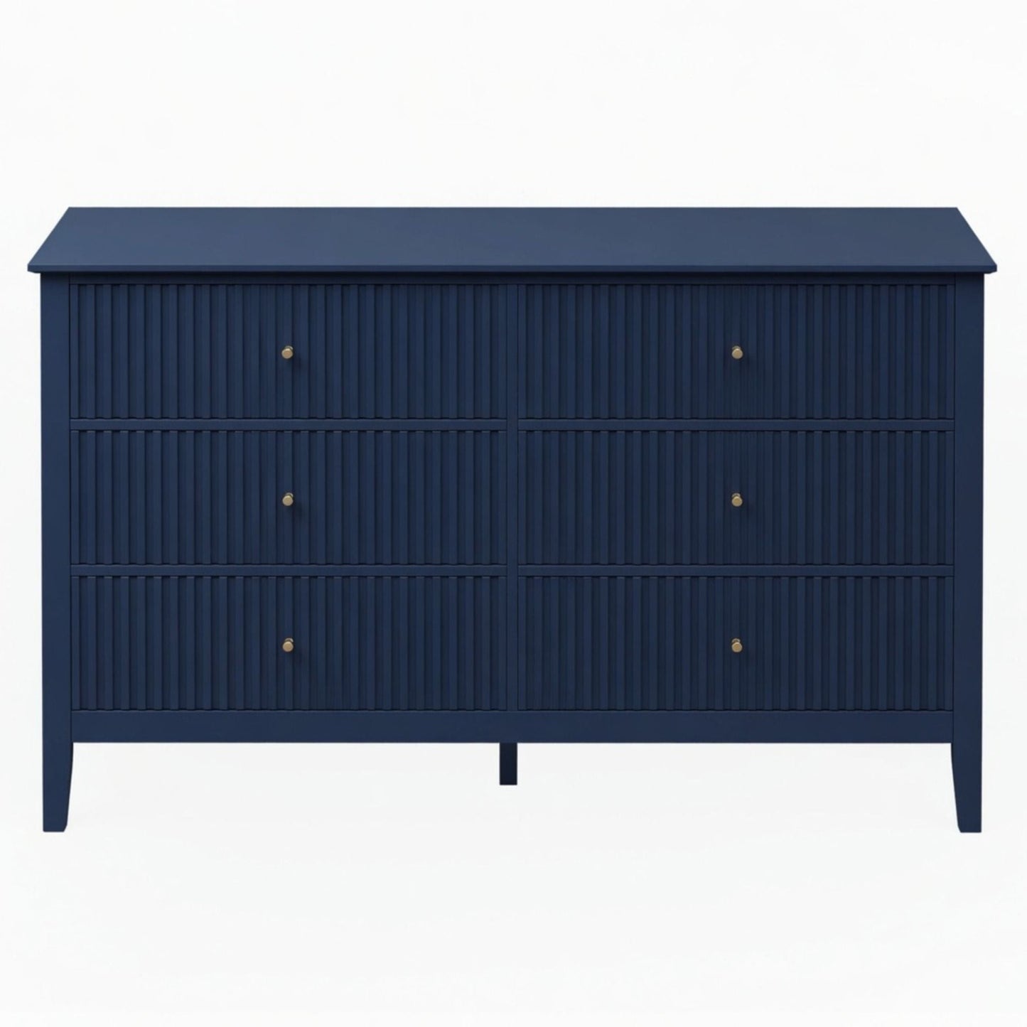 Modern 6 Drawer Fluted Dresser