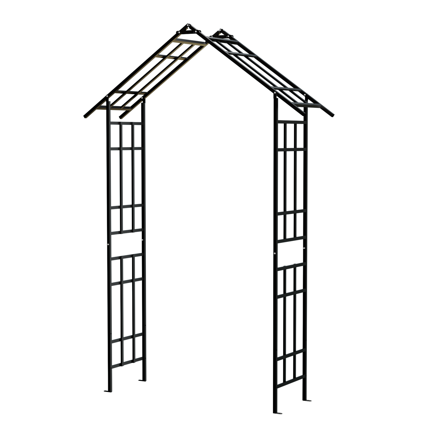 Metal Garden Arch with Adjustable Width for Climbing Plants