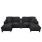 Modern U-Shaped Sectional Sofa With Storage Ottomans