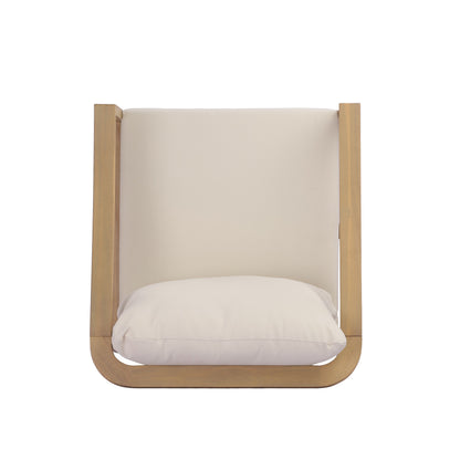 Acacia Wood Patio Furniture Club Chair with Soft Cushion