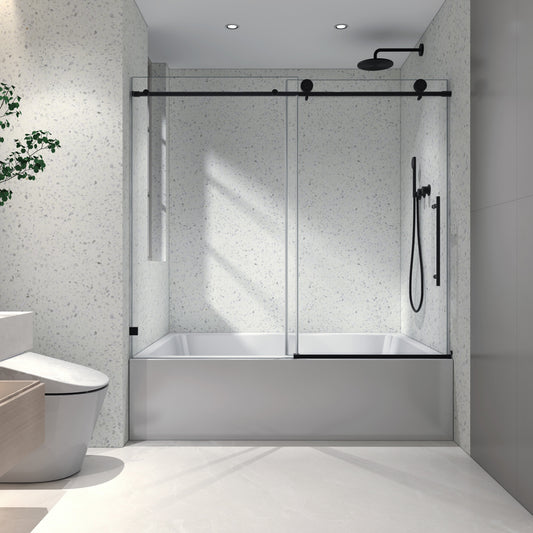 6063 Matte Tempered Glass Shower Door