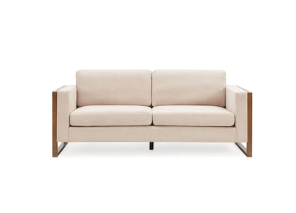 Modern 3-Seater Sofa With Solid Wood Legs