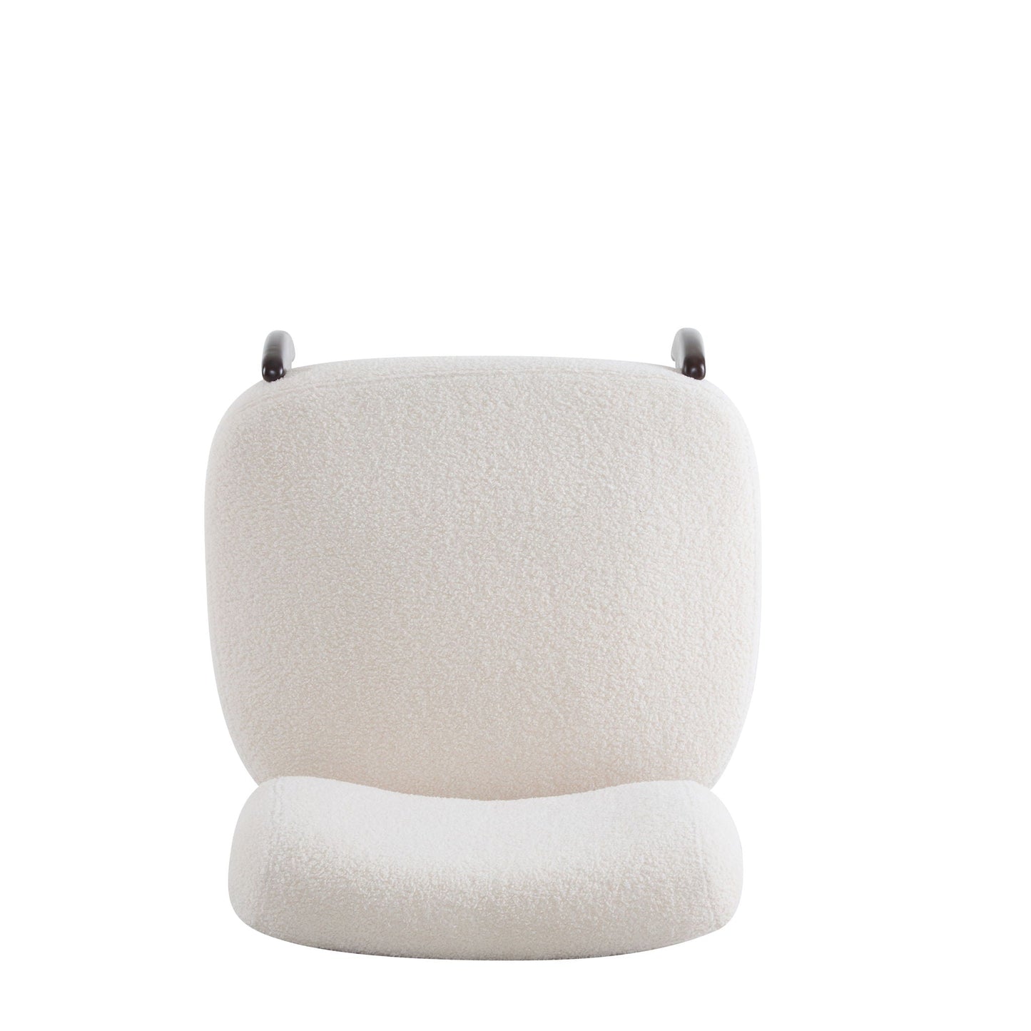 Modern Boucle Lounge Chair With Solid Wood Frame