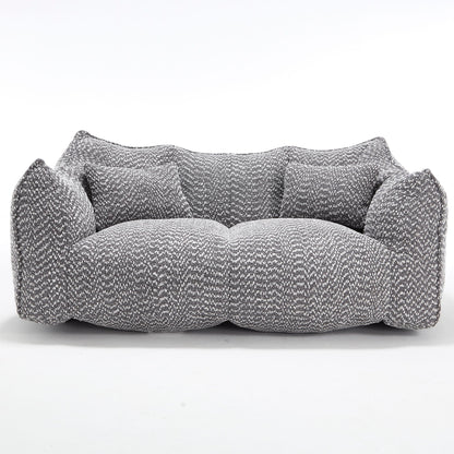 Comfortable Dual Beanbag Chair With High Resilience Foam Core For 2 People