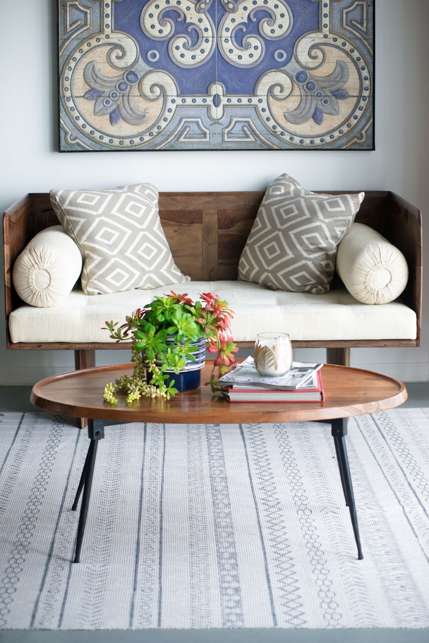 Oval Coffee Table - Brown
