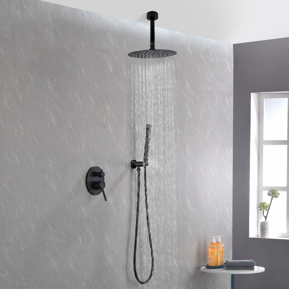 Matte Black Shower System