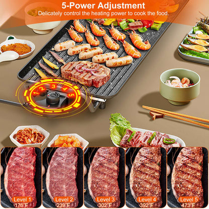 Electric Grill – Non-Stick Tabletop BBQ for Indoor/Outdoor Use