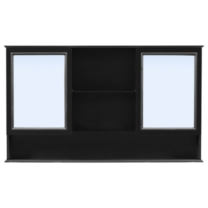 Double Sink Bathroom Vanity Set with Wall Mount Mirror Cabinet