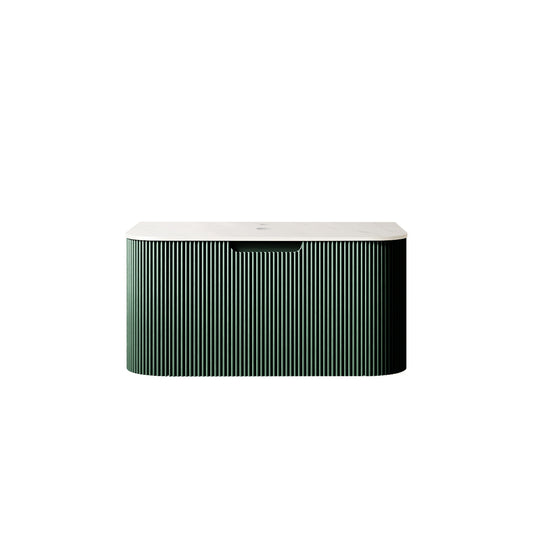 DINA 30" Wall Mounted Plywood Cabinet with Carrara