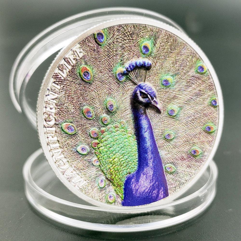 Peacock High-Relief Commemorative Coin – Unique Collectible for Coin Enthusiasts
