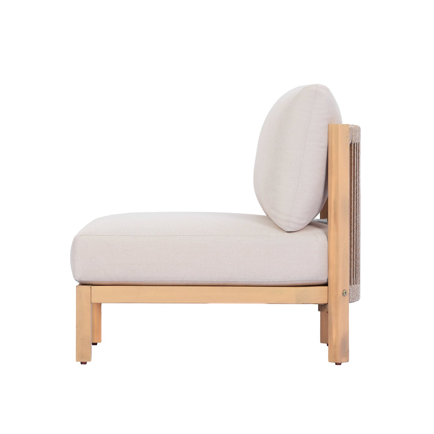 Acacia Wood Patio Furniture Club Chair Set of Two