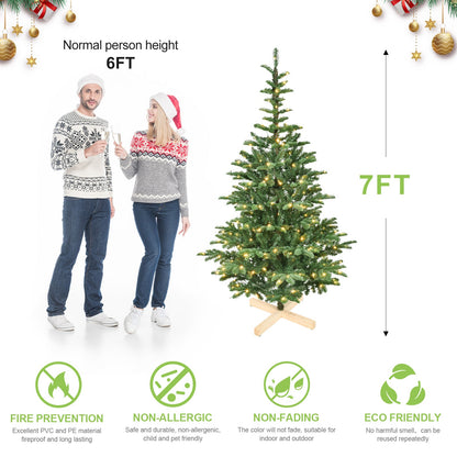 8ft Pre-Lit Christmas Tree with 500 Warm LED Lights