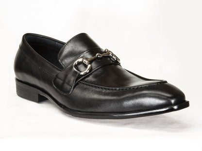 Carrucci Calfskin Loafer - Black