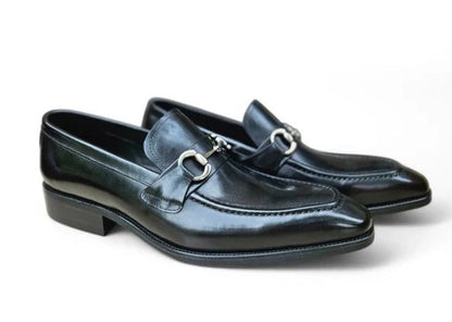 Carrucci Calfskin Loafer - Black