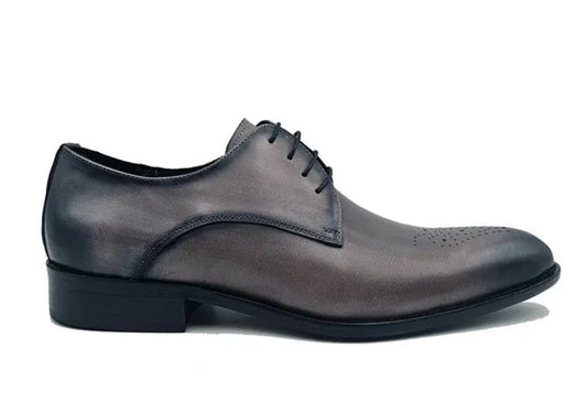 Ugo Vasare Burnished Calfskin Oxford - Grey