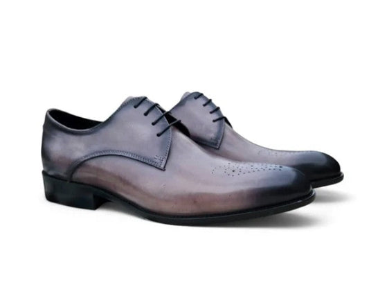 Ugo Vasare Burnished Calfskin Oxford - Grey