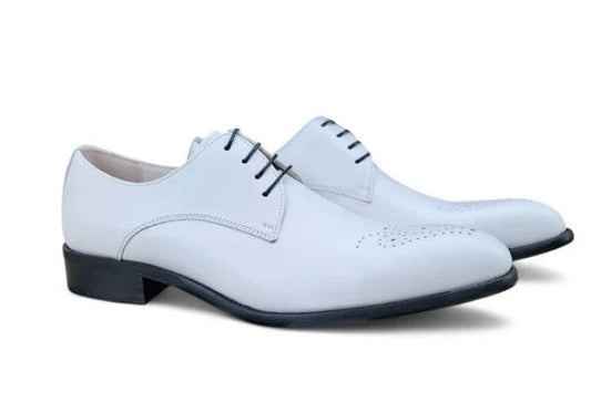 Carrucci Calfskin Oxford - White