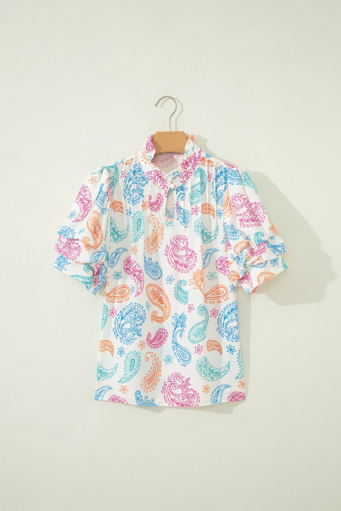 Lilyana Keyhole Puff Sleeve Blouse