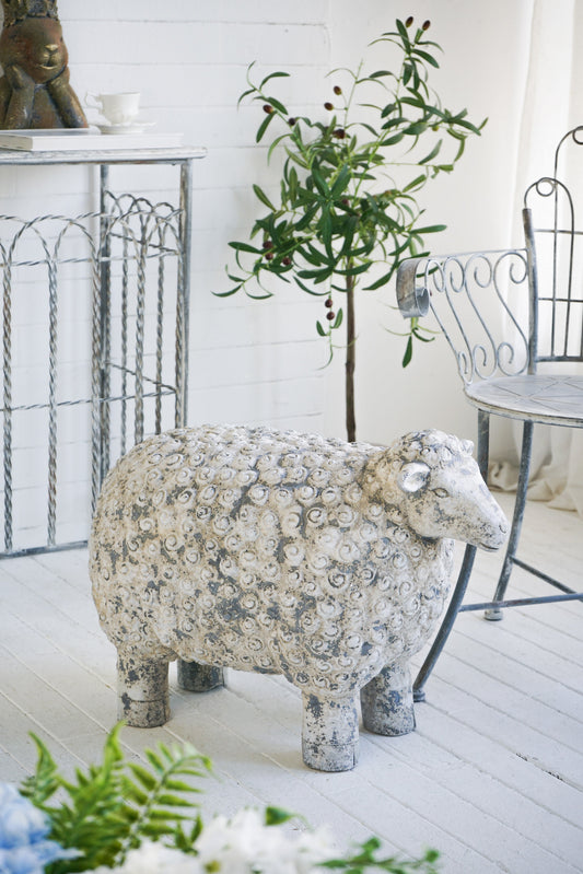 25.5x13x18" Magnesium Sheep Figurine with Weathered Finish